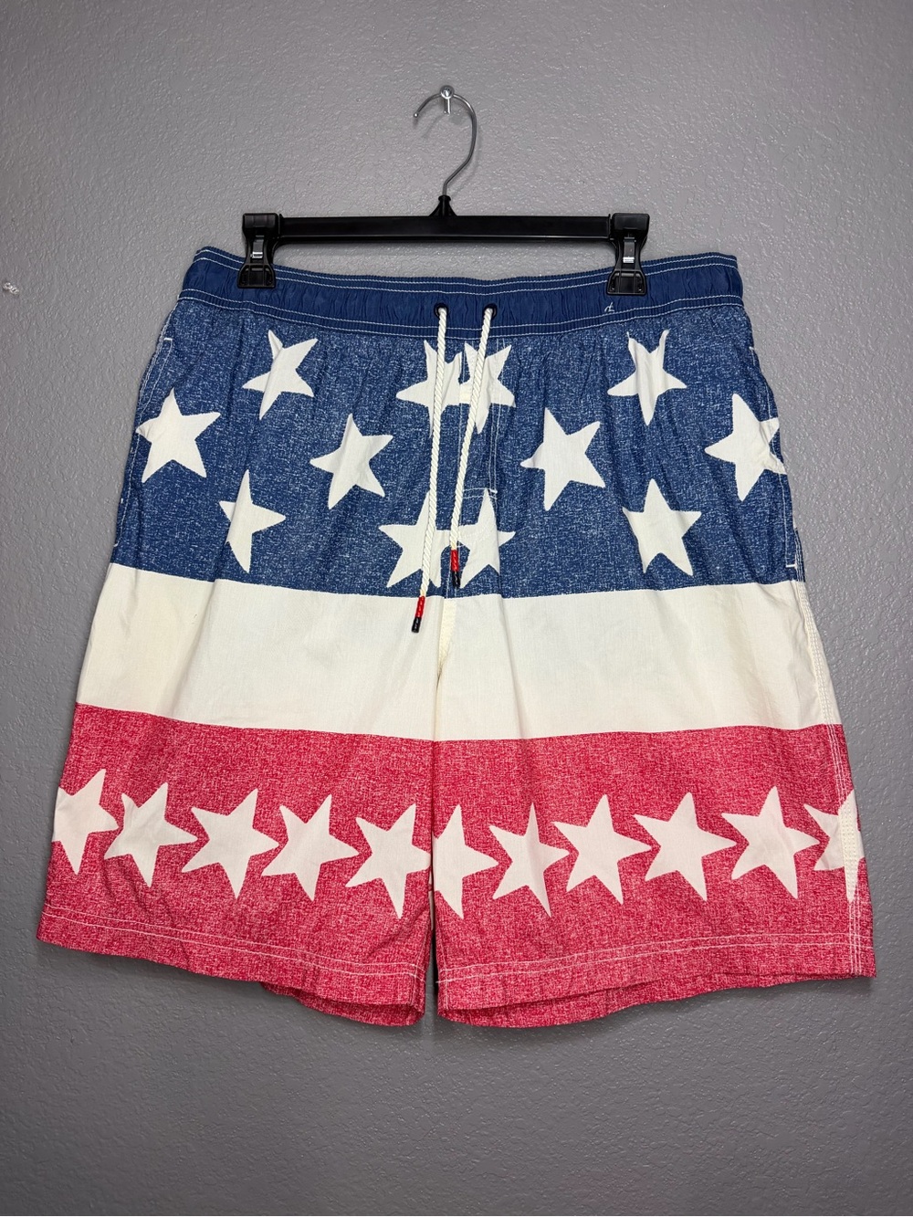 Tommy Hilfiger Red, White & Blue Star Stripe Swim Trunks